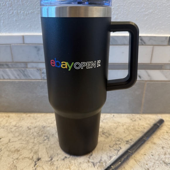 New Black Hand travel mug -eBay Open 2024 -reusable insulated tumbler - Picture 2 of 8